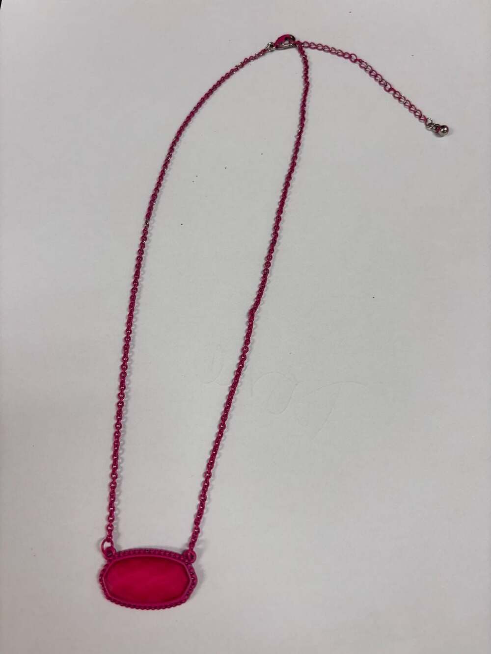 Kendra Scott Elisa Neon Pink Pendant Necklace